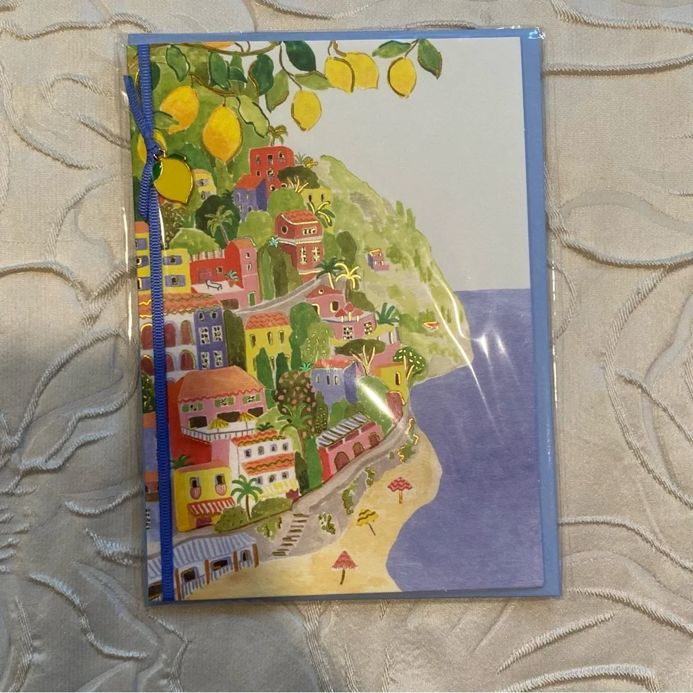 (5) Papyrus Blank Cards Octopus Moth Coastal Fish Birdcage Flowers NWT